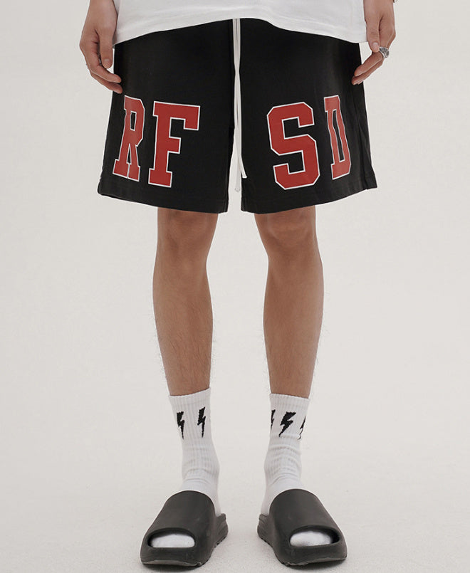 heavy loose sports leisure printed shorts, view 5 - MRSLM