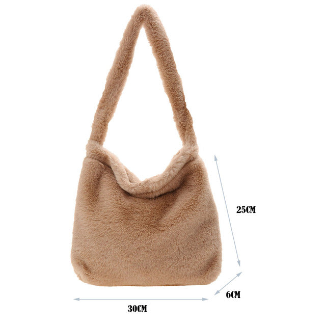 plush shoulder handbag, view 6 - MRSLM