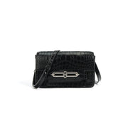 crocodile pattern shoulder bag, view 4 - MRSLM