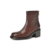 women's leather ankle boots, view 3 - MRSLM