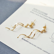 women's titanium steel wave earrings, view 5 - MRSLM