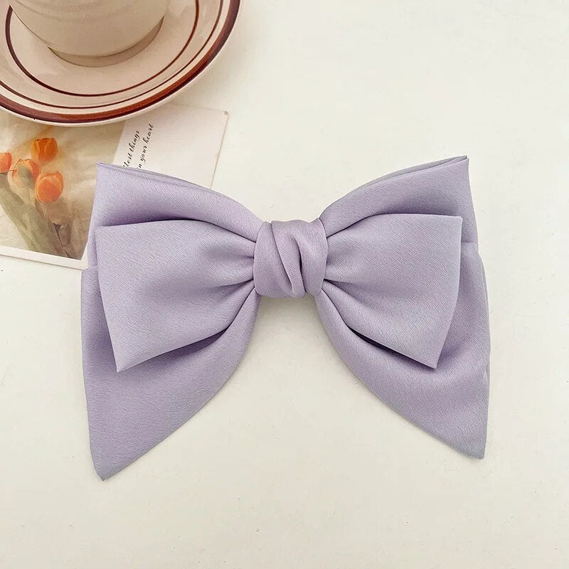 Satin bow hairpin hair clip, view 11 - MRSLM