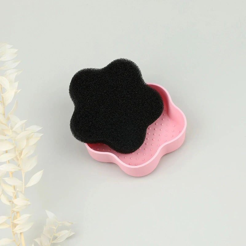 Silicone makeup brush cleaner with sponge, view 6 - MRSLM