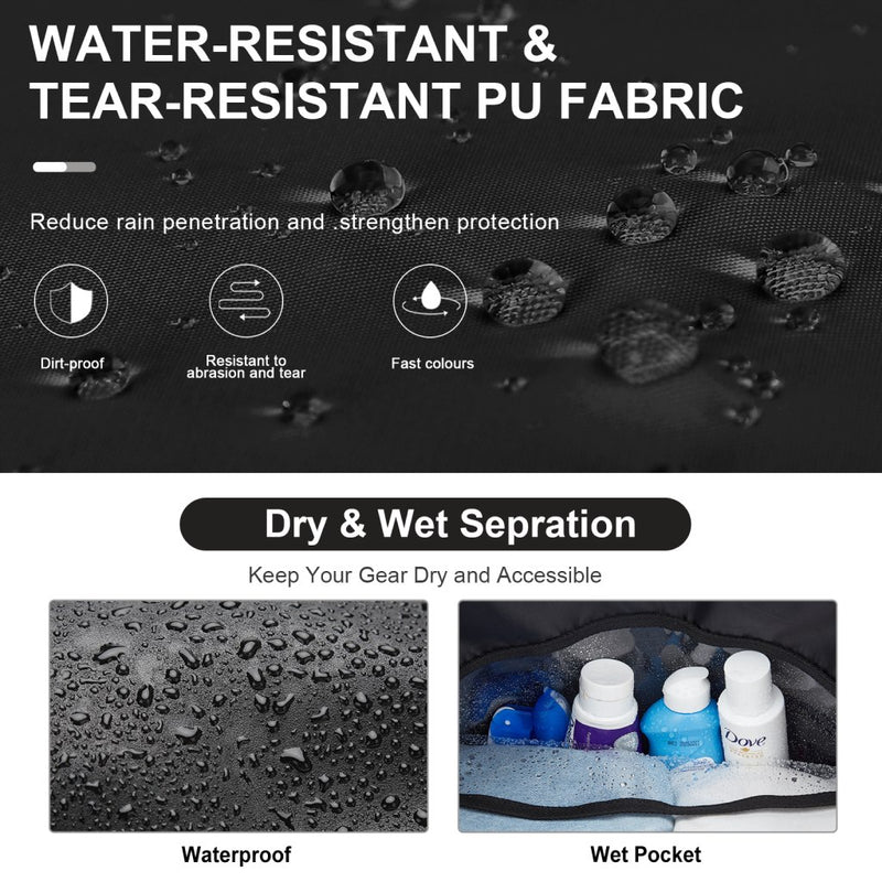 Men's waterproof travel bag with shoe compartment, view 8 - MRSLM