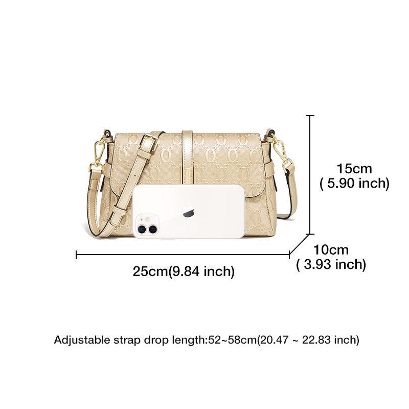 gold crossbody shoulder bag, view 7 - MRSLM