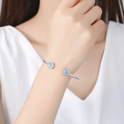 women's sterling silver open bangle - MRSLM