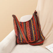 bohemian vintage canvas shoulder bag, view 3 - MRSLM