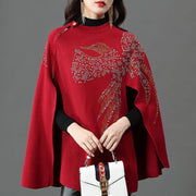 women's thick pullover sweater cloak, view 8 - MRSLM
