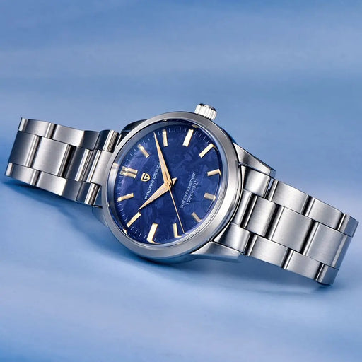 men's quartz watch with marble dial - MRSLM