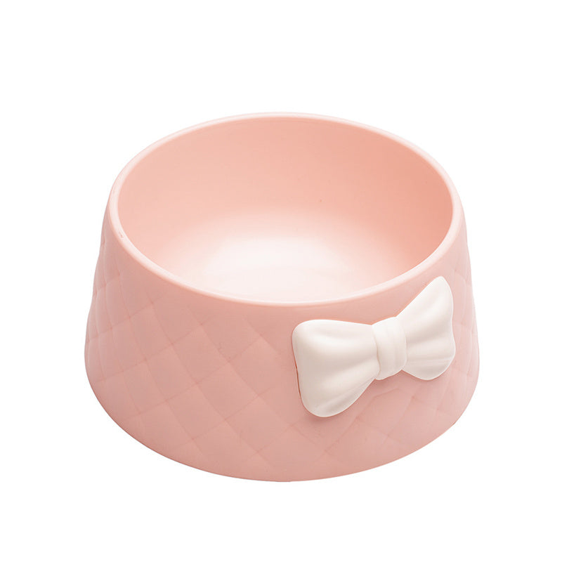 charming bowknot ceramic pet bowl, view 4 - MRSLM