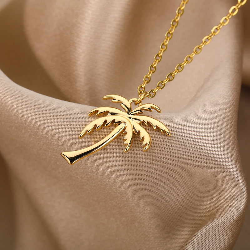 palm tree pendant necklace, view 8 - MRSLM