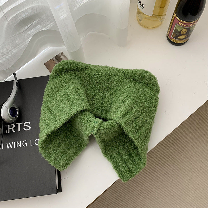 bear ear knitted wool hat for women, view 2 - MRSLM