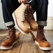 men's handmade leather ankle boots, view 5 - MRSLM