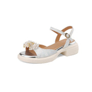 Leather chunky heel sandals, view 4 - MRSLM