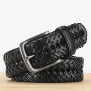 men's genuine leather braided belt, view 2 - MRSLM
