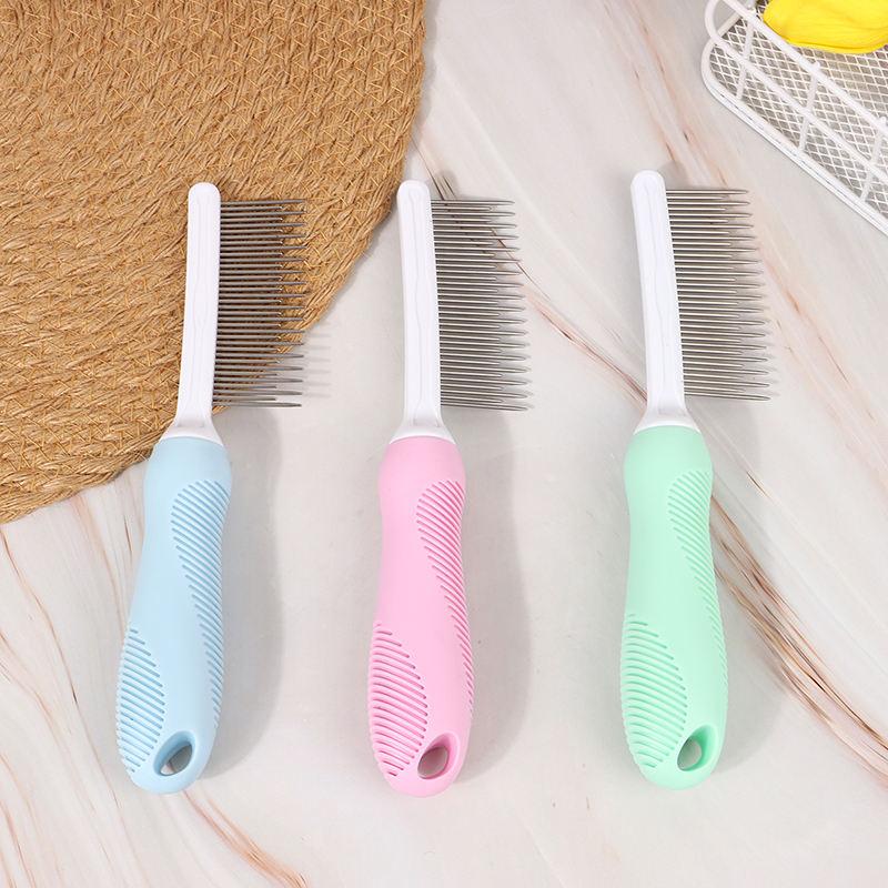 pet grooming comb with long and short teeth - MRSLM
