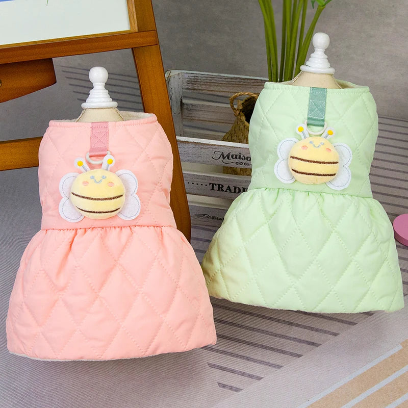 winter princess dog dress, view 4 - MRSLM
