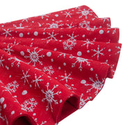 White snowflake Christmas tree skirt, view 4 - MRSLM