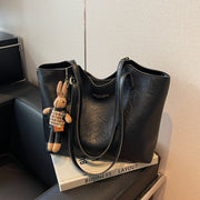 textured bucket tote bag, view 5 - MRSLM