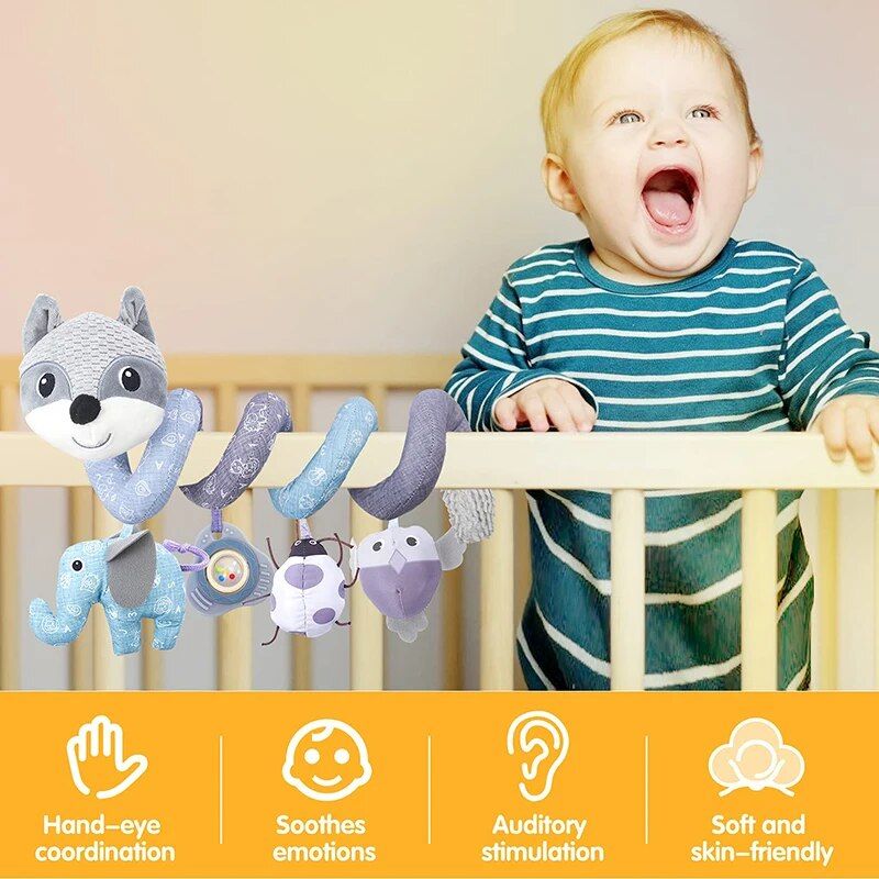 Plush fox spiral activity toy, view 5 - MRSLM