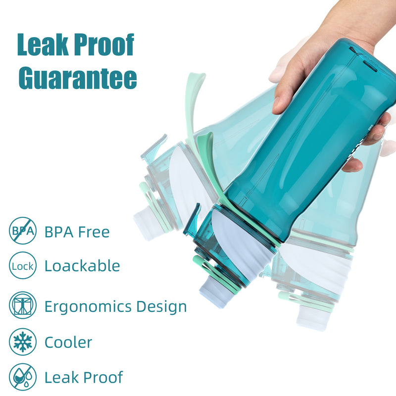 950ml sports water bottle with spray, view 10 - MRSLM