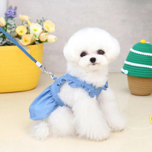 denim dog dress with tutu skirt - MRSLM