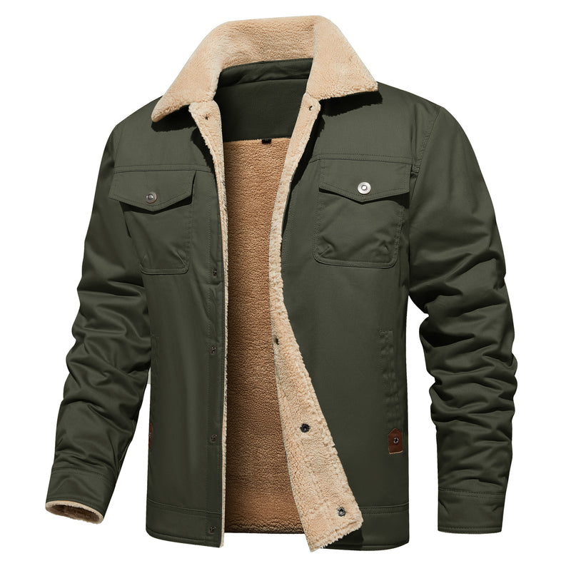 Men's sherpa lined trucker jacket, view 5 - MRSLM