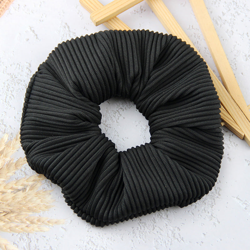 oversized pleated striped scrunchie, view 2 - MRSLM