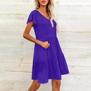 women's pleated layered dress, view 17 - MRSLM
