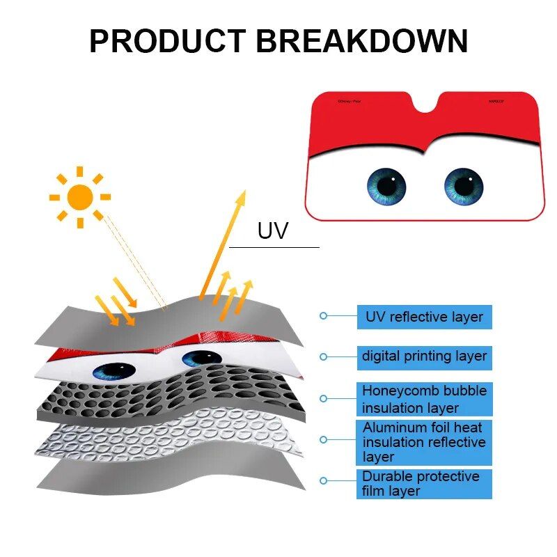 aluminum foil car sunshade, view 9 - MRSLM
