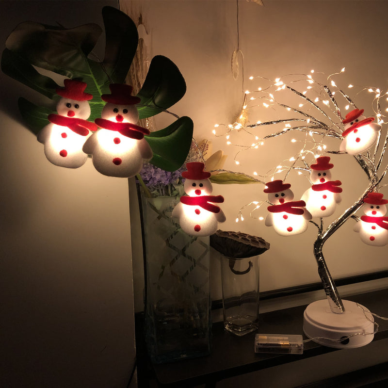 Plush Christmas character LED string lights, view 3 - MRSLM
