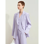 women's notched collar blazer, view 7 - MRSLM