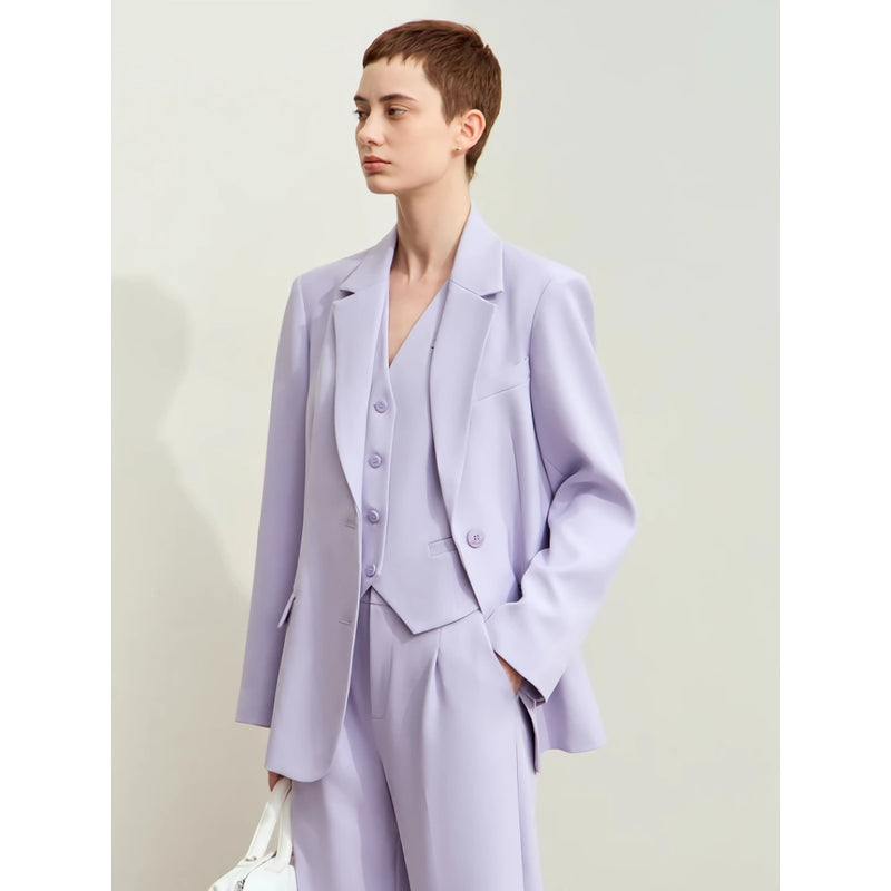 women's notched collar blazer, view 7 - MRSLM