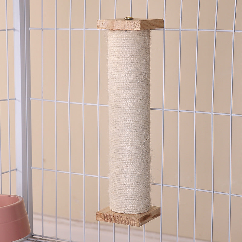 wood wall-mounted cat scratcher, view 2 - MRSLM