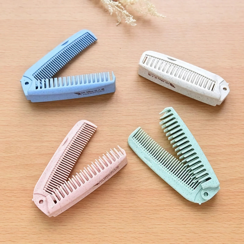 folding anti-static hair brush and comb, view 2 - MRSLM