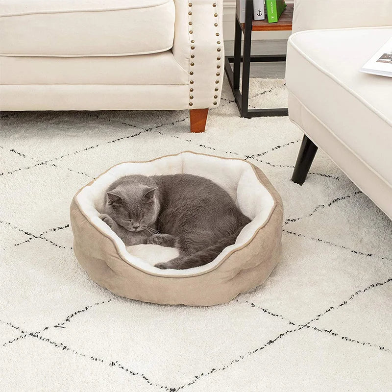 cozy round small pet bed, view 3 - MRSLM