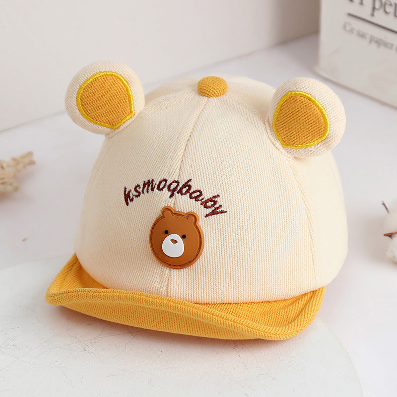 cute bear-ear baby hat, view 3 - MRSLM
