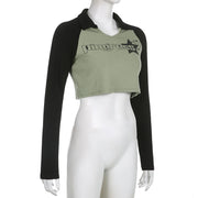 women's cropped raglan sleeve fitted tee, view 6 - MRSLM