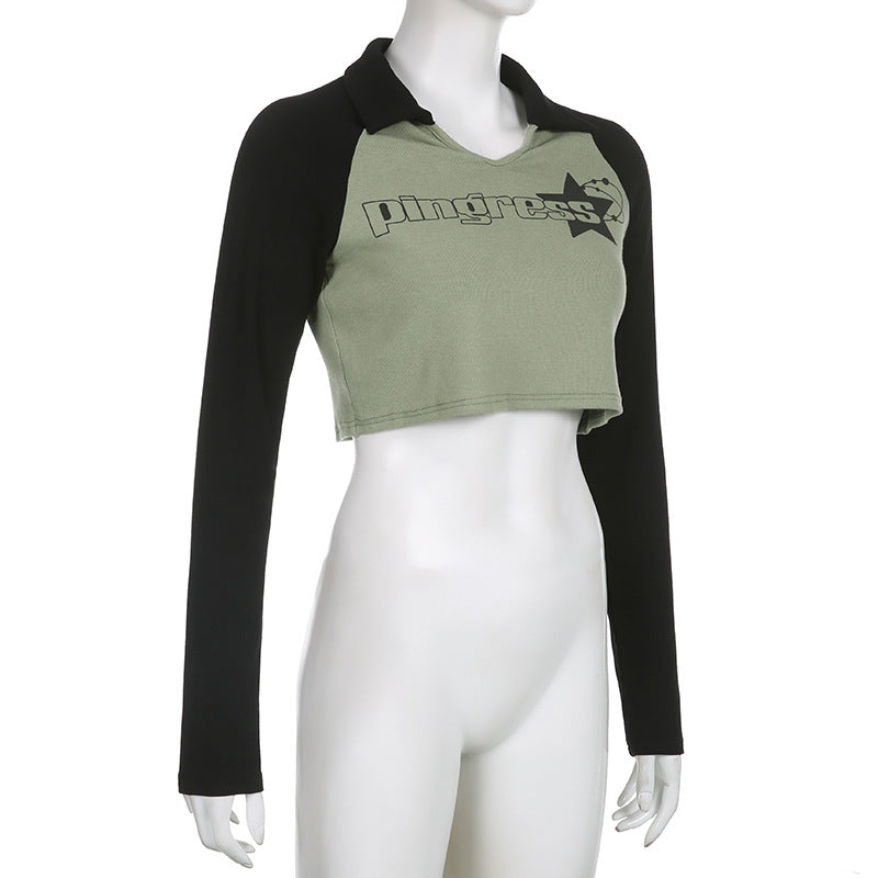 women's cropped raglan sleeve fitted tee, view 6 - MRSLM