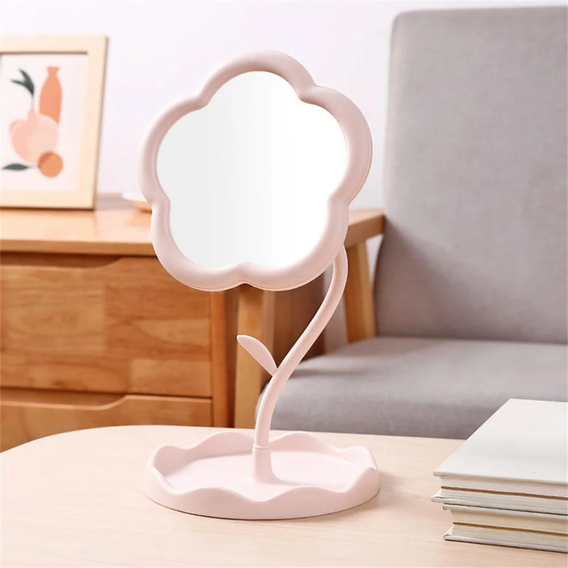 sunflower makeup mirror with jewelry hooks, view 8 - MRSLM