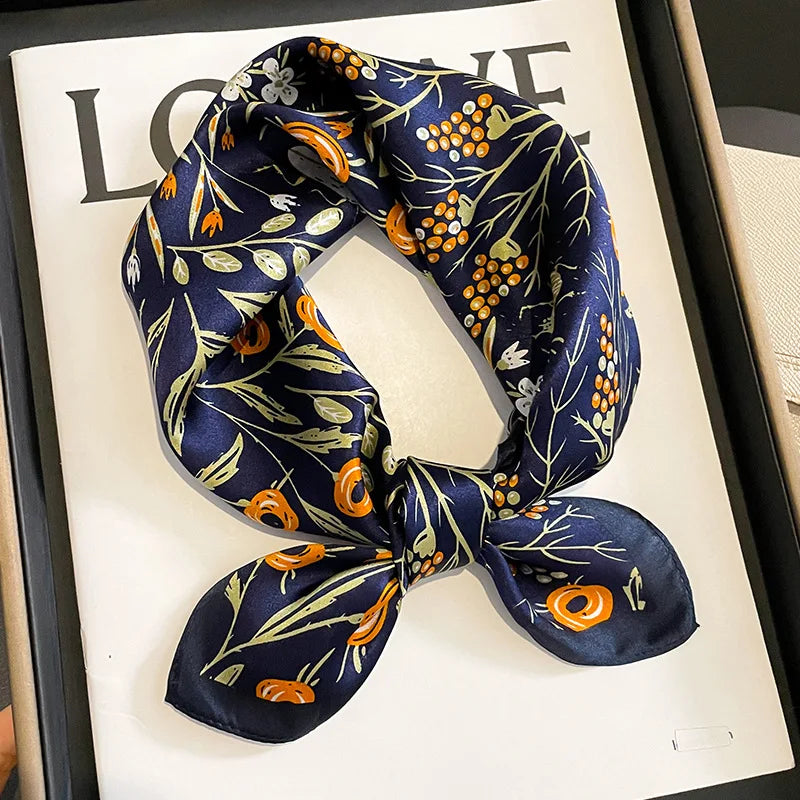 pure silk square scarf, view 3 - MRSLM