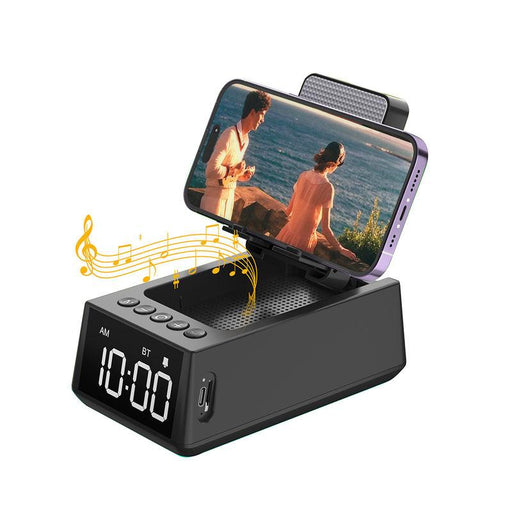 foldable bluetooth speaker stand with alarm clock - MRSLM