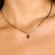 crystal stone pendant necklace - MRSLM