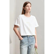 embroidered tassel tee, view 4 - MRSLM