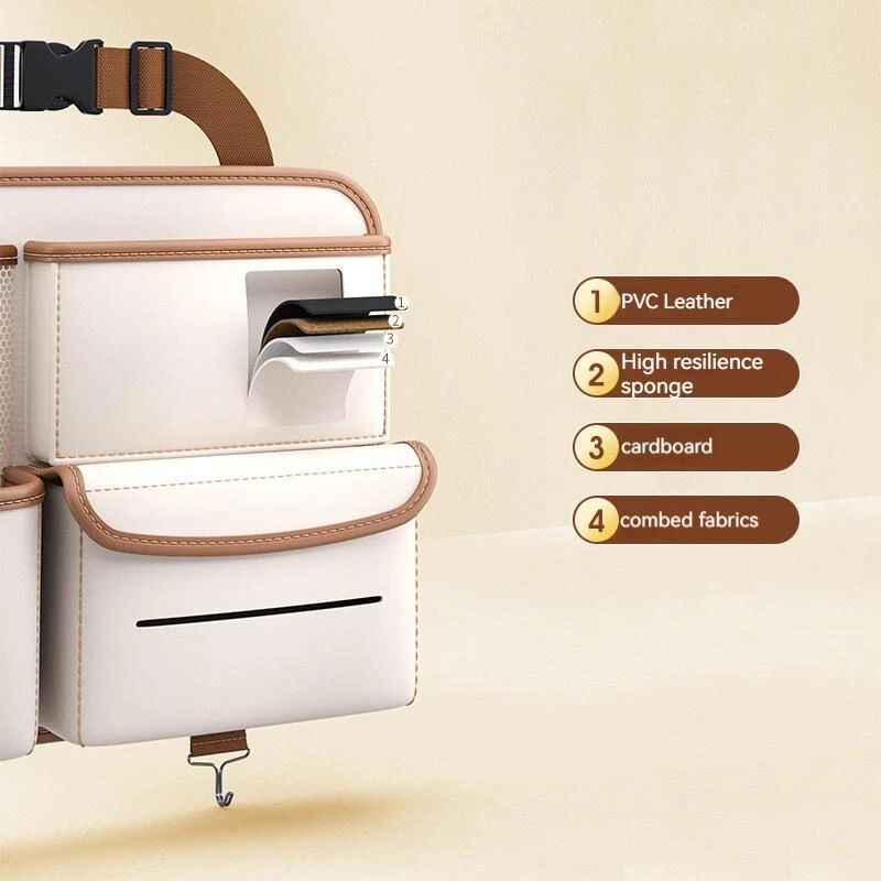 deluxe car seat back organizer, view 7 - MRSLM