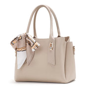 genuine leather top handle handbag, view 6 - MRSLM