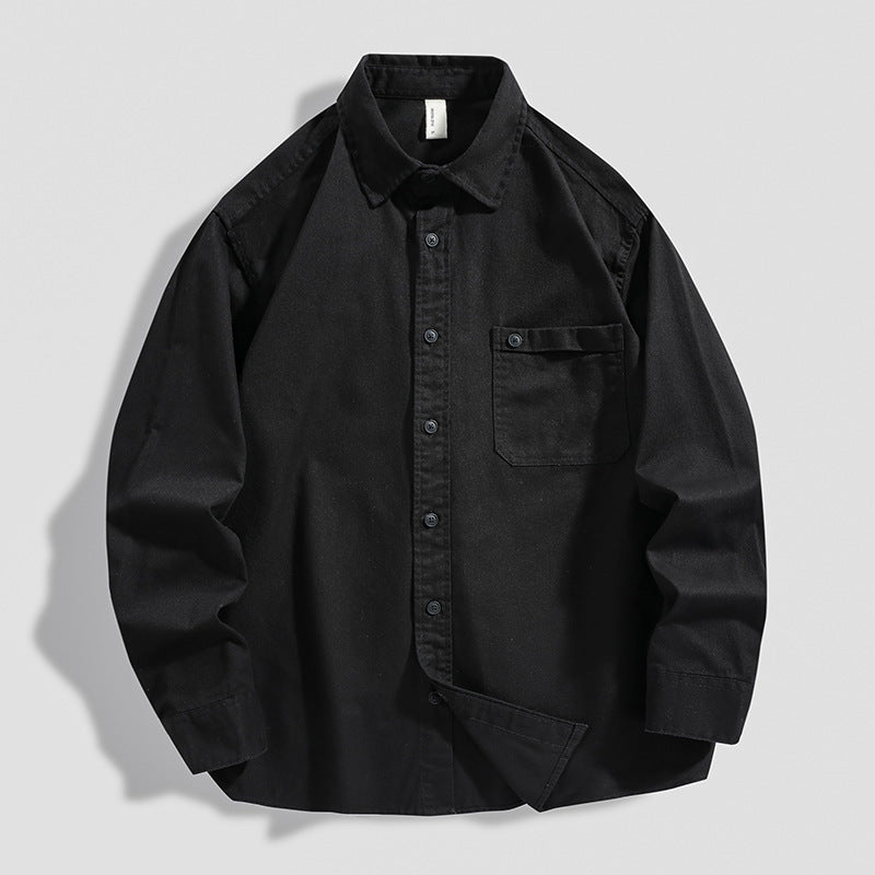 Men's heavy cotton long-sleeved shirt, view 5 - MRSLM
