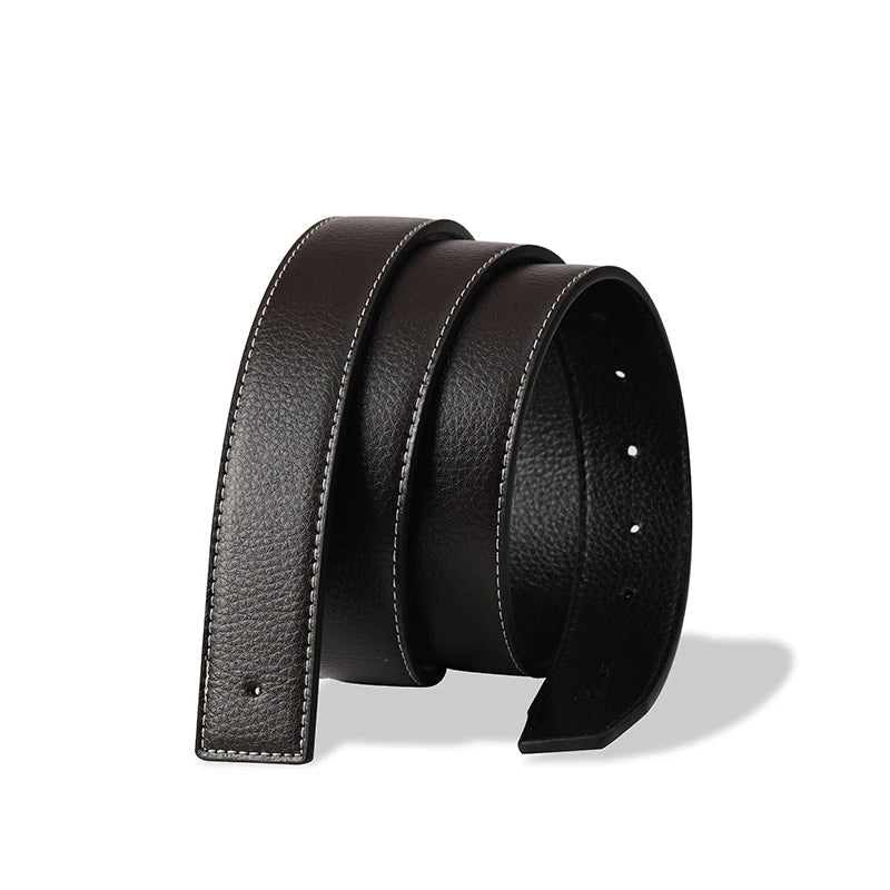 men's no-buckle split leather belt, view 8 - MRSLM
