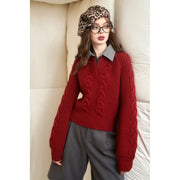 spliced pullover sweater, view 5 - MRSLM