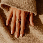 rustic gold open ring, view 5 - MRSLM